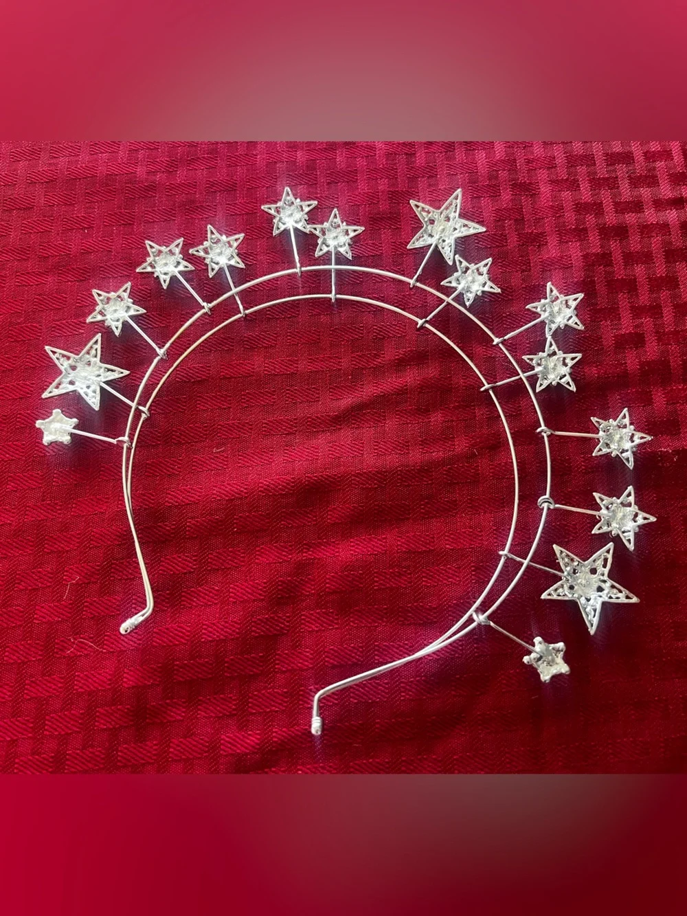 Crystal Star Halo Headband - Silver Rhinestone Tiara